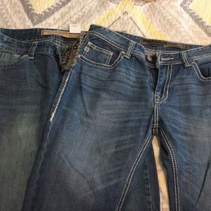 2 pairs rock and Roll Denim Jeans